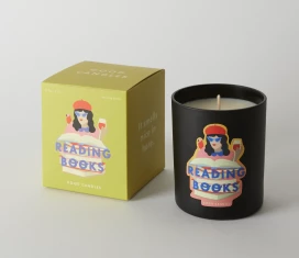 Good Candles Reading Books Soy Wax Scented Candle Black