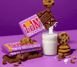 Tony's Chocolonely Milk Chocolate With Chocolate Chip Cookie