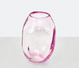 Rira Addled Tall Vase Strawberry Light