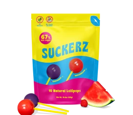 Suckerz Jumbo Natural Lollipops