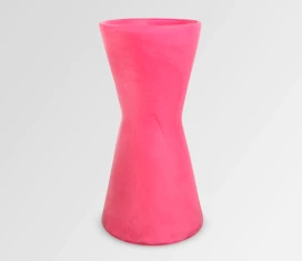 Dinosaur Designs Tall Resin Bow Vase - Flamingo