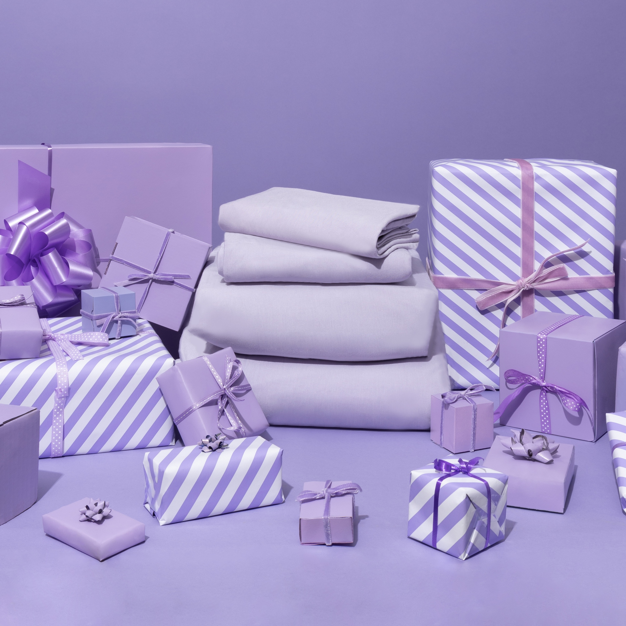 Purple Soft Stretch Sheet Sets