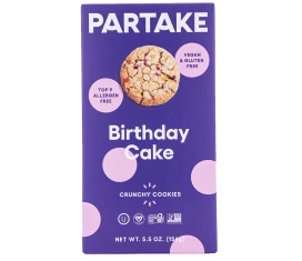 Partake Crunchy Birthday Cake Cookies