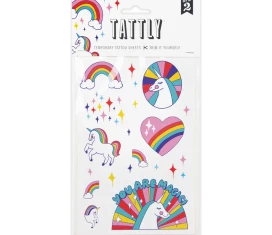 Tattly Rainbow Unicorns Tattoo Sheet