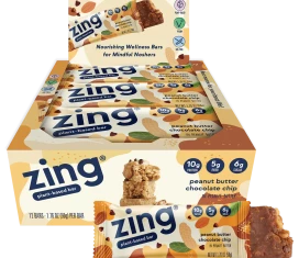 Zing Bars Peanut Butter Chocolate Chip Nutrition Bars