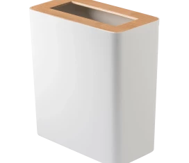 Yamazaki Trash Can - Steel + Wood - Rectangle