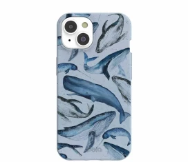 Pela Case Powder Blue Whales with MagSafe Module
