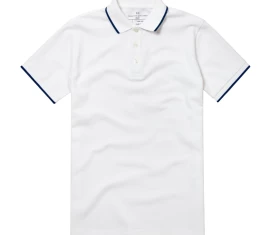Combatant Gentlemen White Tipped Slim Fit Polo Shirt