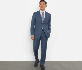 Combatant Gentlemen Slate Blue Slim Fit Suit